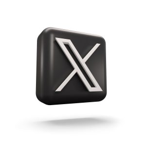 Madrid, Spain - December, 2023. X logo, New Twitter logo, Twitter x on transparent background. 3D rendering.