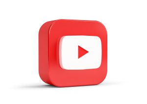 YouTube icon isolated from the background