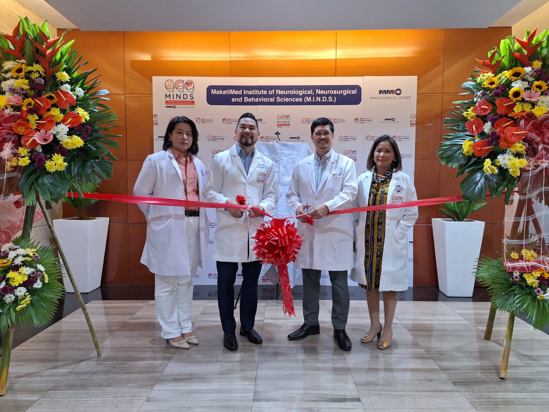 Ribbon cutting during launch of MakatiMed MINDS